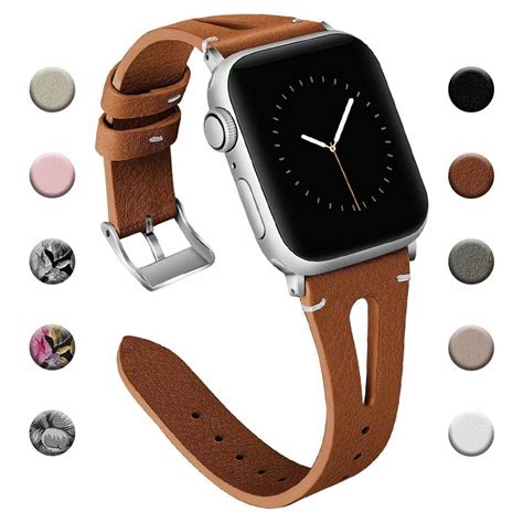 Leather Band Compatible For Apple Watch Band Strap 38mm 40mm 42mm 44mm