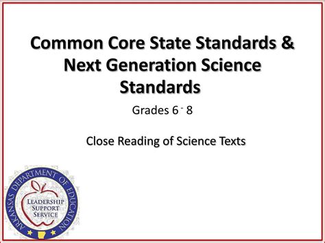Ppt Common Core State Standards And Next Generation Science Standards