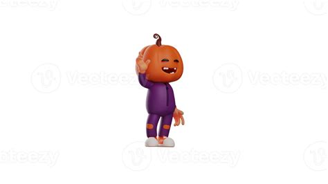 Free 3d Illustration Halloween 3d Cartoon Character Halloween Cartoon Look So Cute With His