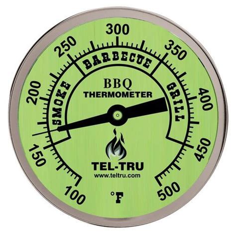Tel Tru Bq300 Glow Dial Bbq Grill Thermometer 4 Stem Bbq