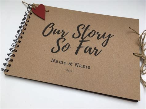 A4 Our Story So Far Scrapbook Photo Album Memory Book Anniversary T