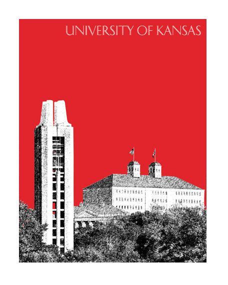 University Of Kansas Graduation Poster Lawrence Kansas City Etsy