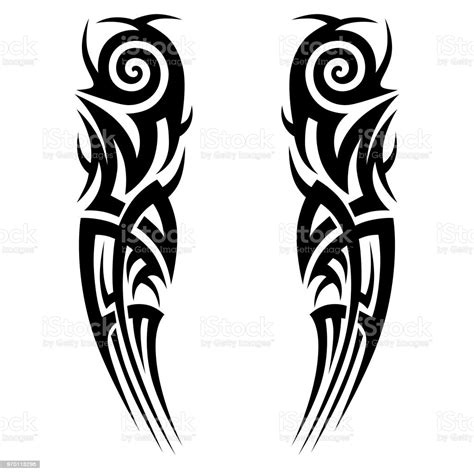 Tattoo Tribal Vector Design Sketch Sleeve Art Abstract