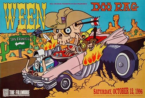 Ween Vintage Concert Poster From Fillmore Auditorium Oct 12 1996 At