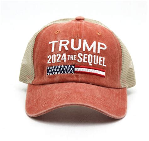 Donald Trump 2024 Hat Kag Usa Flag Camo Keep America Great Mesh Baseball Cap New Ebay