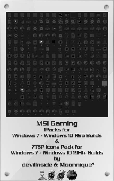 7tsp And Ipack Msi Gaming Desaturated Icon Pack For Windows 7 W8 81
