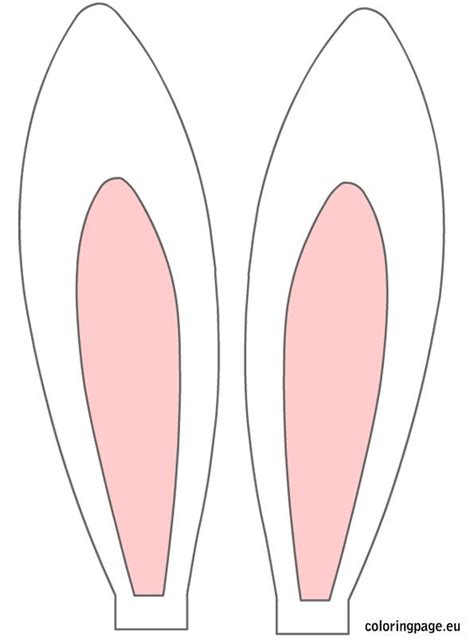 Print on cardstock, the colour of your choice. Easter rabbit ears | Coloring Page | Easter bunny ears, Easter bunny crafts, Easter bunny template