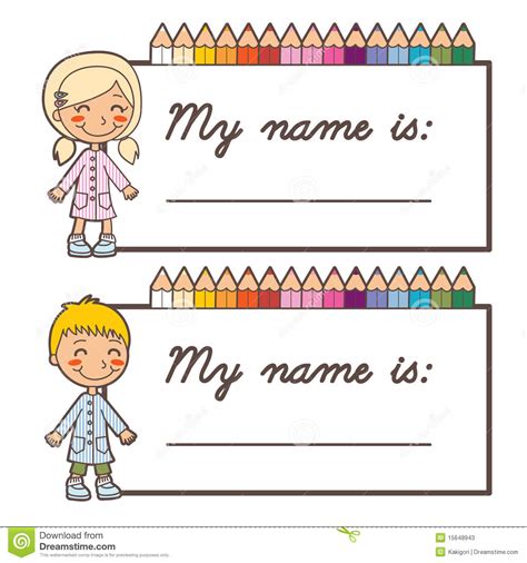 School Student Name Cards Clipart Panda Free Clipart Images