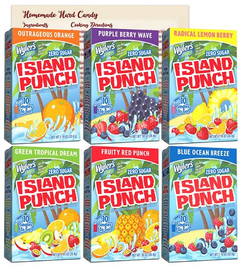 Buy Wylers Light Singles To Go Island Punch Variety Pack Of 6