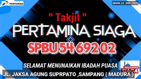 Pertamina Siaga Spbu Sampang Siaga Membagikan Takjil Di Tengah Tengah