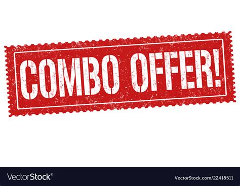Combo Offer Sign Or Stamp Royalty Free Vector Image