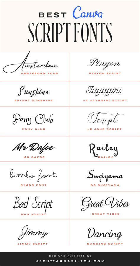 Best Cursive Fonts Best Fonts For Logos Script Fonts Cool Fonts