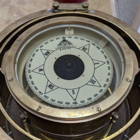 brass osaka works binnacle with cassens and plath brass compass