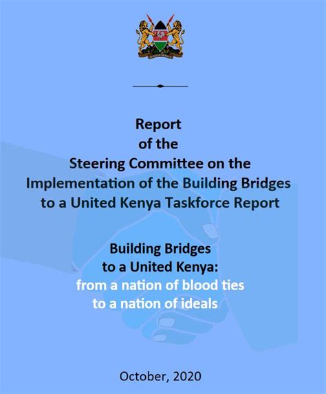 Bbi Report Pdf And Summary Building Bridges Initiative Kenya Kenyayote