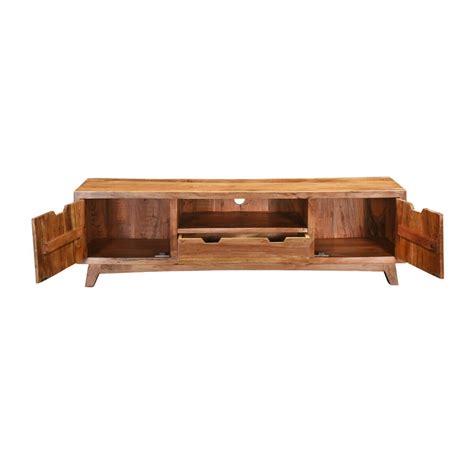 Augusta Handcrafted Rustic Solid Wood Tv Media Cabinet