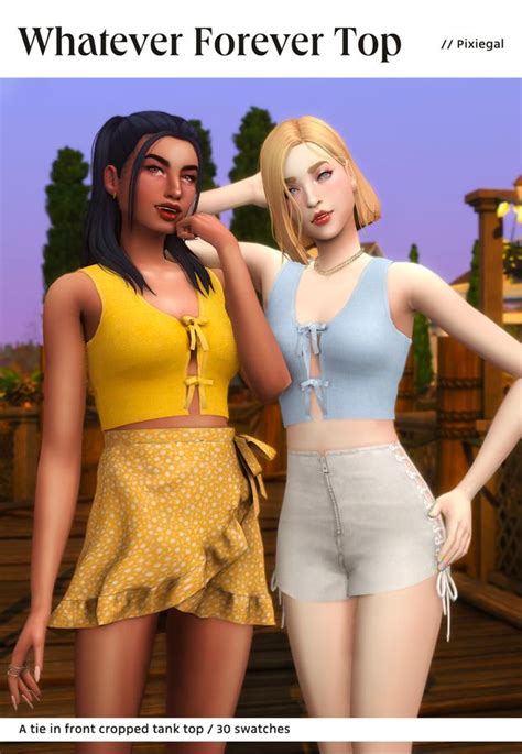 Whatever Forever Top Pixiegal On Patreon In 2021 Sims 4 Clothing