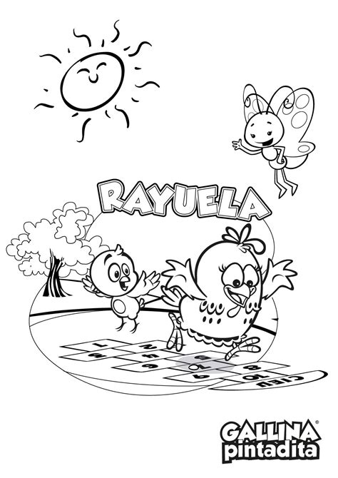 Juego rayuela para colorear : Juego Rayuela Para Colorear / Jugar Con Papa A La Rayuela