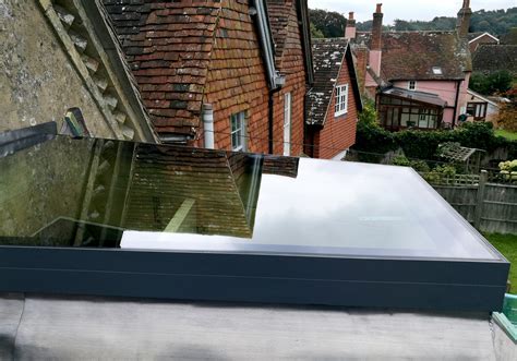 Bespoke Shaped Pure Glass Flat Roof Light Fitted At St Marys Hall