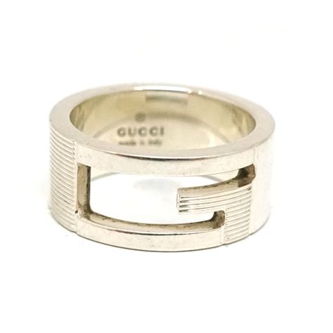 質屋かんてい局オンラインショップ グッチ Gucci 032660 ブランデットgリング Sv925 指輪【中古】