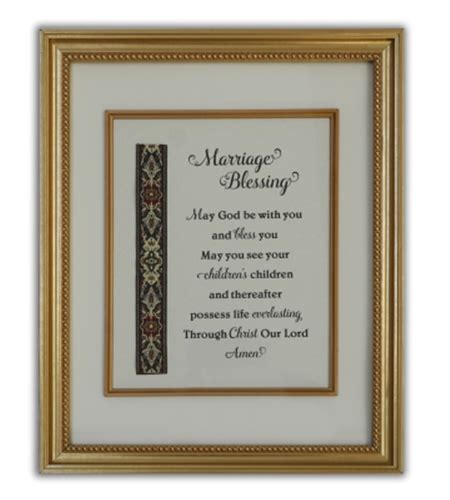 Marriage Blessing Wall Plaque In Gold Frame Boxed 35493 Malhame