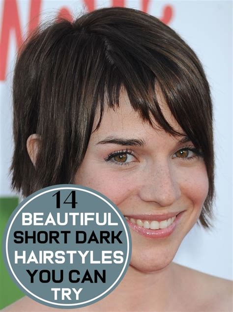 14 Beautiful Short Dark Hairstyles You Can Try Today