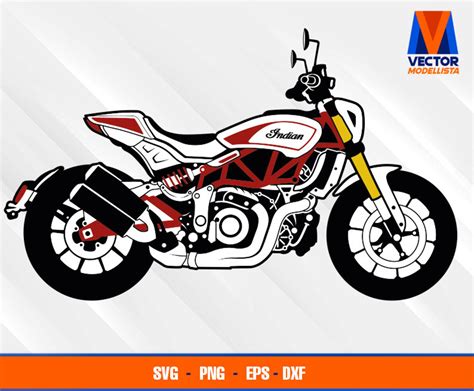 Indian Ftr 1200 Motorcycle Eps Svg Png Dxf Vector Art Etsy