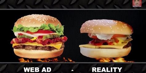 Fast Food Ads Vs Reality Show How Willing We Are To Eat ADVERTISING