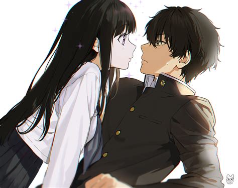 Oreki And Chitanda 🔥115 Images About 🔎 ʜʏᴏᴜᴋᴀ 氷 菓 🍃 On We Heart It See More Abou
