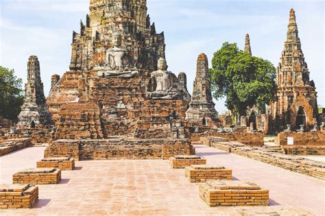 Thailand Ayutthaya Ruins Wat Chaiwatthanaram Temple In The Historical