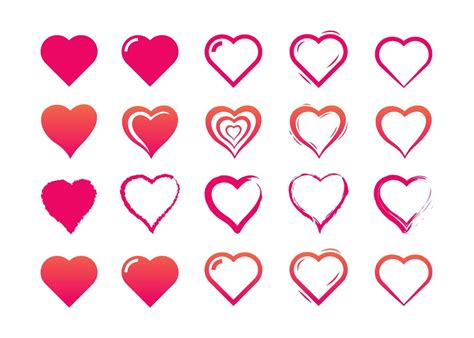 Heart Icon Symbol Vector Illustration Collection 6605518 Vector Art At