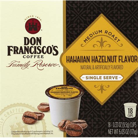 Don Francisco S Coffee Medium Roast Hawaiian Hazelnut Flavor Single