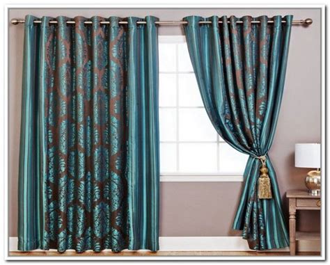 Teal And Brown Curtain Panels Ideas Brown Curtains Panel Curtains