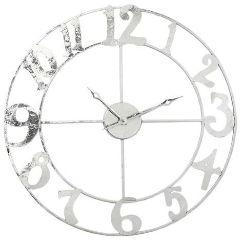 Aq Silver Metal Clock 80cm From Wj Sampson