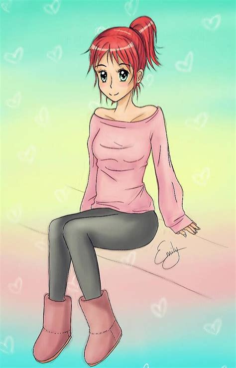 Cute Anime Girl Pastel By Dejectedpaintbrush On Deviantart