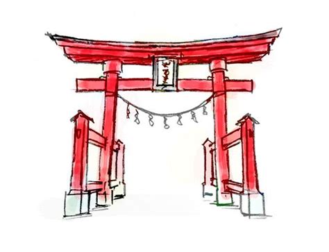 Torii Gates To The Sacred Spaces Japanese Drawings