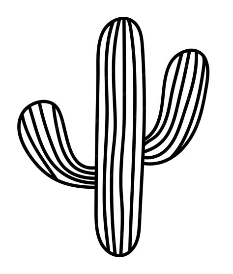Premium Vector Hand Drawn Isolated Cactus Vector Doodle Cactus Icon