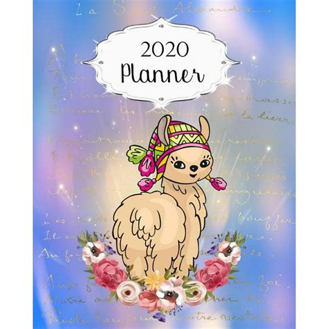 2020 Planner Llama Daily Weekly And Monthly Calendars January