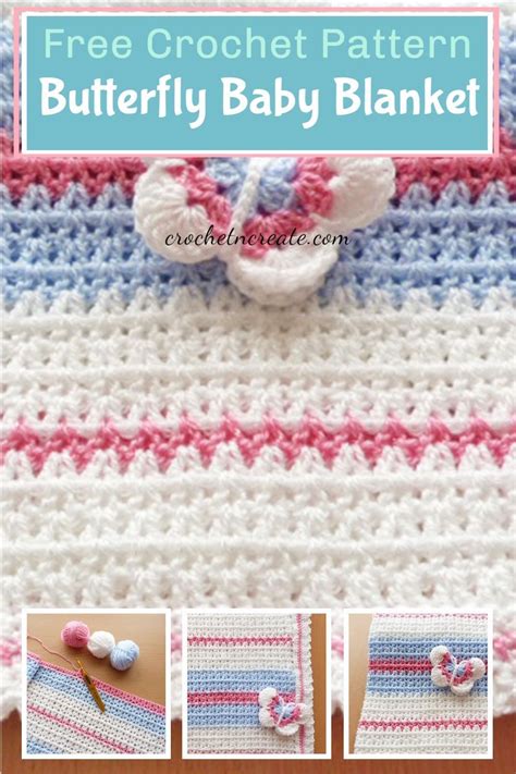 Free Crochet Pattern Butterfly Baby Blanket Artofit