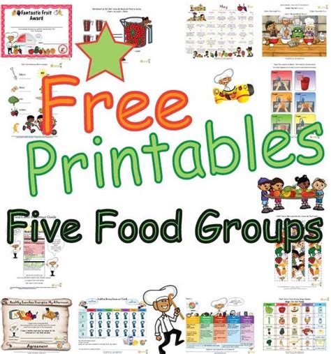 Five Food Groups Learning And Activity Sheets