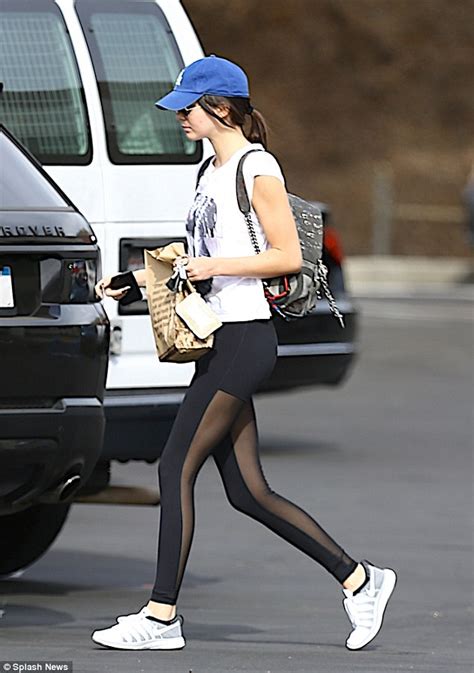 Kendall Jenner Sports Sheer Leggings After Skin Tillating Workout In La