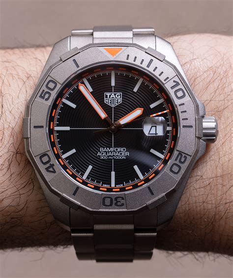 Hands-On: TAG Heuer Aquaracer x Bamford Titanium Watch | aBlogtoWatch