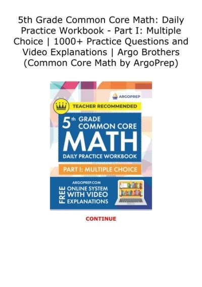 Full Download Pdf 5th Grade Common Core Math Daily Practice Workbook