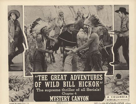 Great Adventures Of Wild Bill Hickok The 1949 Original Lobby Card Fff