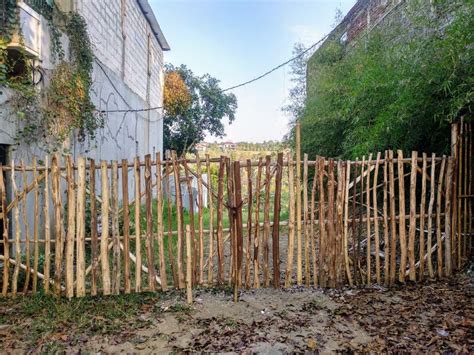 A Natural Wooden Fence Stock Image Image Of Security 159716341