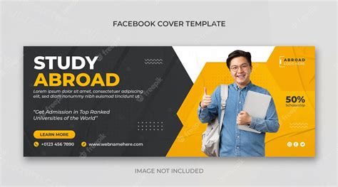 Premium Psd Study Abroad Education Horizontal Banner Or Facebook