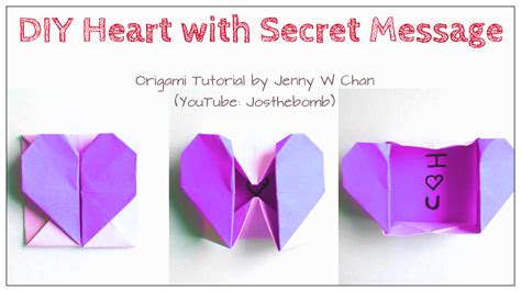 Origami Heart With Secret Message