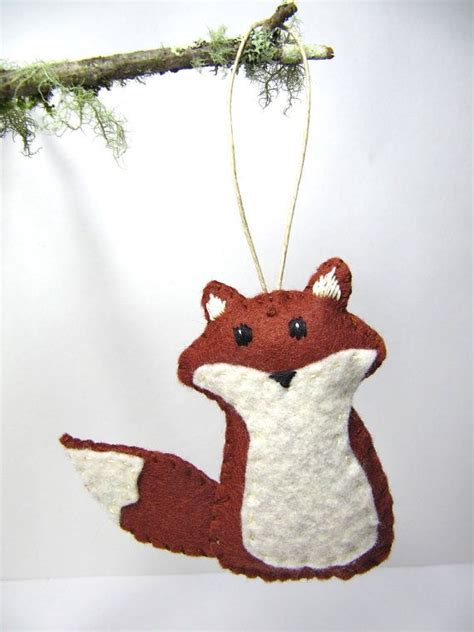 fox ornament felt christmas ornament wool felt red fox etsy fox ornaments felt ornaments