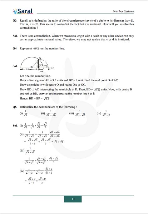 Ncert Solutions For Class 9 Maths Chapter 1 Number Systems Pdf