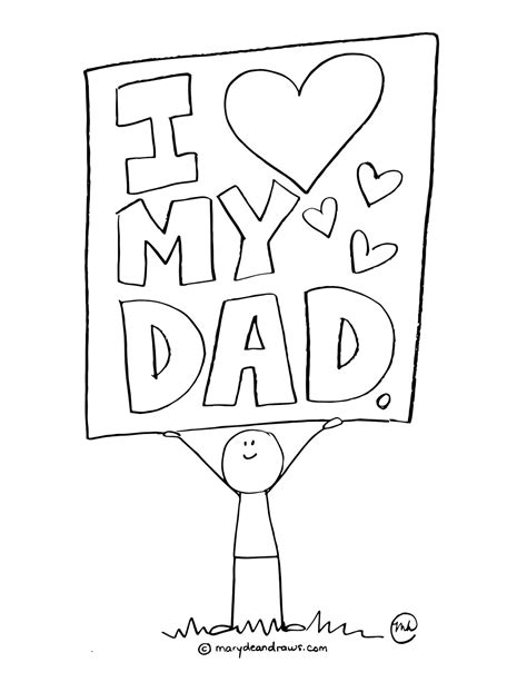 Parents, teachers, churches and recognized nonprofit. a father's day printable coloring page! - Marydean Draws