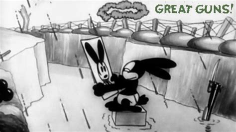 Great Guns 1927 Disney Oswald The Lucky Rabbit Cartoon Short Film